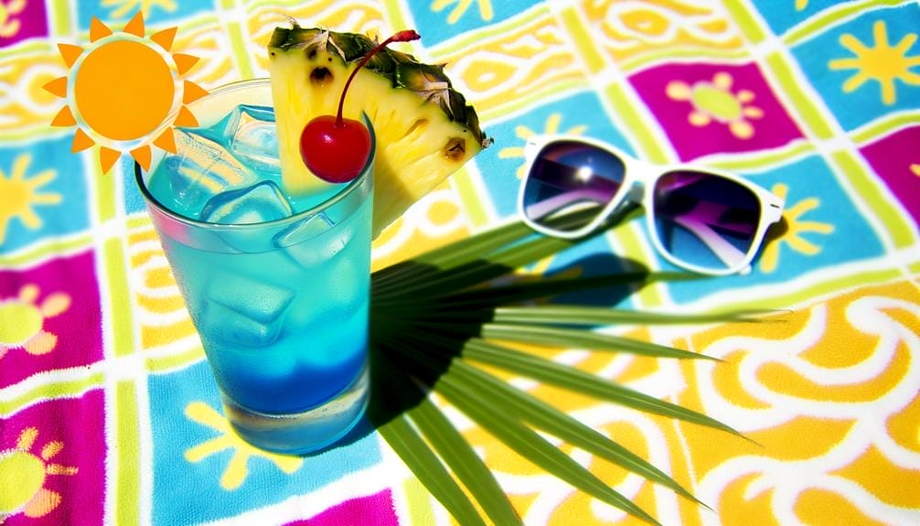 refreshing blue lagoon cocktail